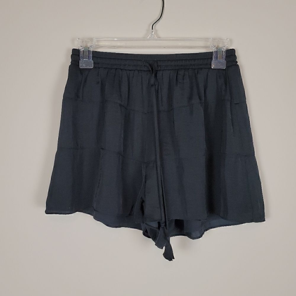 Naked Zebra Black Elastic Waist Shorts Size Small
